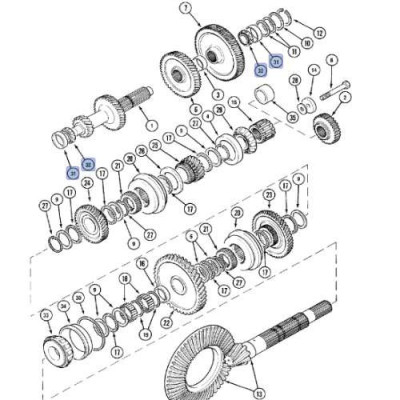 Łożysko wałka ataku618023R91, 826927C1, 618023R91, 618024R1, G57451, 1851800M91, 791265M91, 831077M1, 831078M1,  81854752, 8340