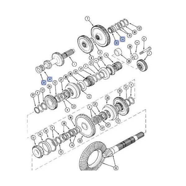 Łożysko wałka ataku618023R91, 826927C1, 618023R91, 618024R1, G57451, 1851800M91, 791265M91, 831077M1, 831078M1,  81854752, 8340
