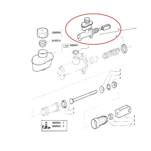 Pompka sprzęgła Fiat 115-90 115-90DT 130-90 130-90DT 140-90 140-90DT 160-90 160-90DT 180-90 180-90DT 70-90DT 80-90DT 72-94DT 82-