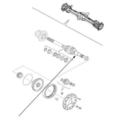 Półoś kompletna New Holland TD5010 TD5020 TD5030 TD55D TD60D Plus TD65D TD70D Plus Case jx70 farmall Fiat 60-56 60-56DT Ford 513