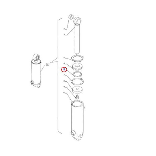 Kpl. uszczelniaczy siłownika podnośnika Case PUMA, New Holland T7, T6000, 87385622
