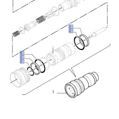 Uszczelniacze gniazda szybkozłącza Case MXM135 New Holland Fiat Ford 7840, 8240, 8340 TM110, TM120 TS100 G240 M100 86508779