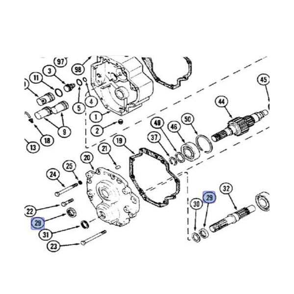 Uszczelniacz wałka 9803946  Case magnum 7110, 7120, 7130, 7140, 7150, 7230, 7240, 7250, 148663C1 540 obrotów