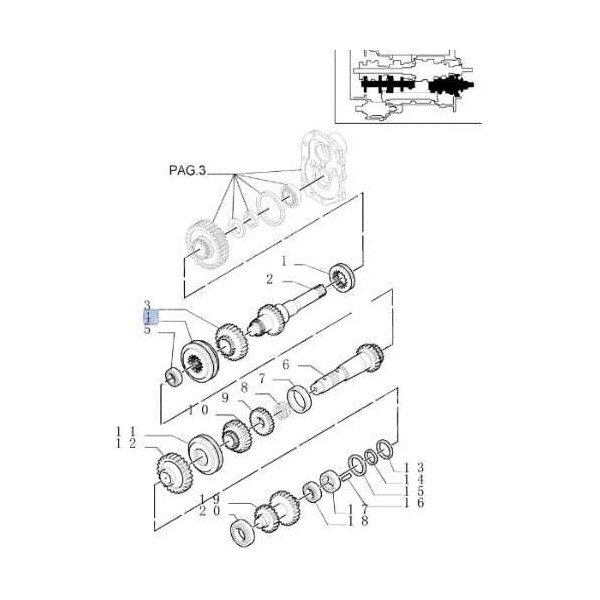 Synchronizator skrzyni biegów High/Medium New Holland TS115 TS120 TS6020 TS6030 TS6040 7740, 7840, 6640, 8340, 5640 82855604, F1