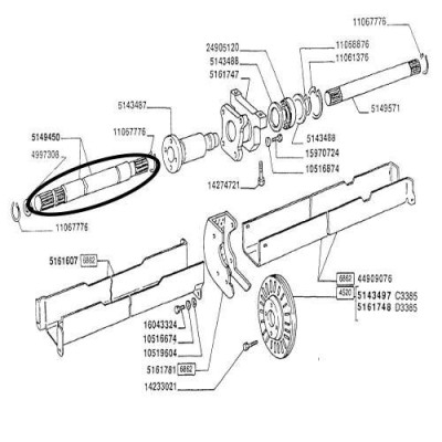 PON3343 Wał napędowy New Holland TD CASE JX 5149450