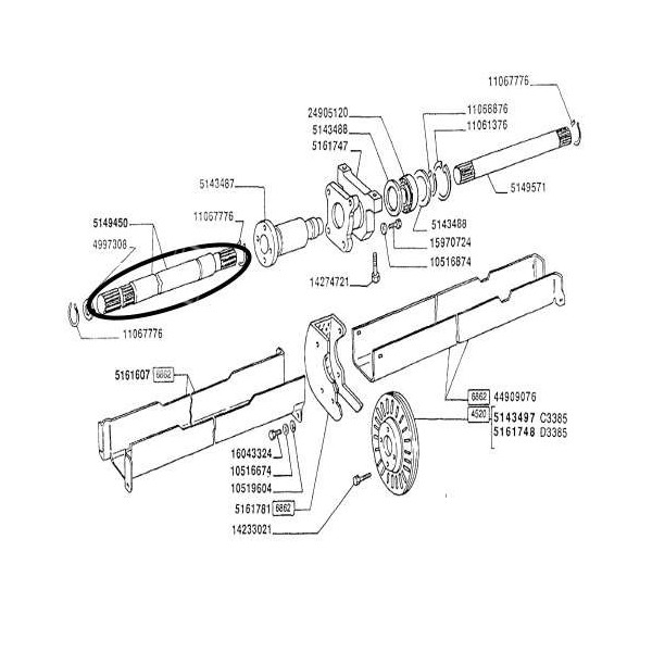 PON3343 Wał napędowy New Holland TD CASE JX 5149450