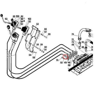 LIN1859 Końcówka linki Manitou  MLT 523 , 526 , 626 , 725  Nr 475774