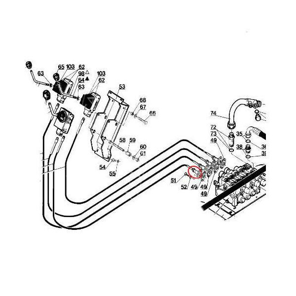 LIN1859 Końcówka linki Manitou  MLT 523 , 526 , 626 , 725  Nr 475774