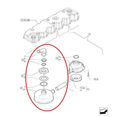 Filtr odmy odpowietrznik silnika Case 580sr 695sr puma maxxum cvx Steyr New Holland t7 lb110 lb115 84196302 2853826 84231666