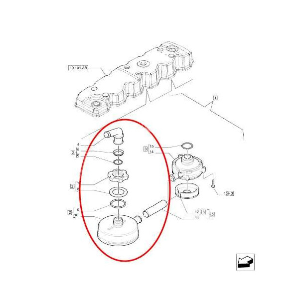 Filtr odmy odpowietrznik silnika Case 580sr 695sr puma maxxum cvx Steyr New Holland t7 lb110 lb115 84196302 - 2853826 - 84231666