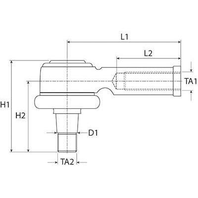 Końcówka drążka siłownika skrętu Case Maxxum 5120 5130 5140 5220 5230 5240 5250 1055 1055XL 1255 1255XL 955 955XL 845XL 1056 105