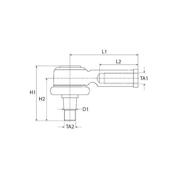 Końcówka drążka siłownika skrętu Case Maxxum 5120 5130 5140 5220 5230 5240 5250 1055 1055XL 1255 1255XL 955 955XL 845XL 1056 105