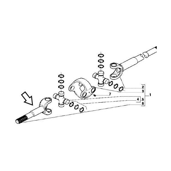 półoś krótka Case Farmall 110A, Farmall 120A New Holland 6610S, 7610S, 5610S, 6810S TS6.110, TS6.120 TS6000, TS6020, TS6030 6230