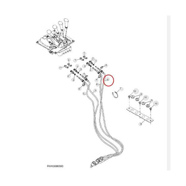 Linka sterowania hydrauliką hydrauliki John Deere 7720 7820 7920 7630 7730 7830 7930 RE219272