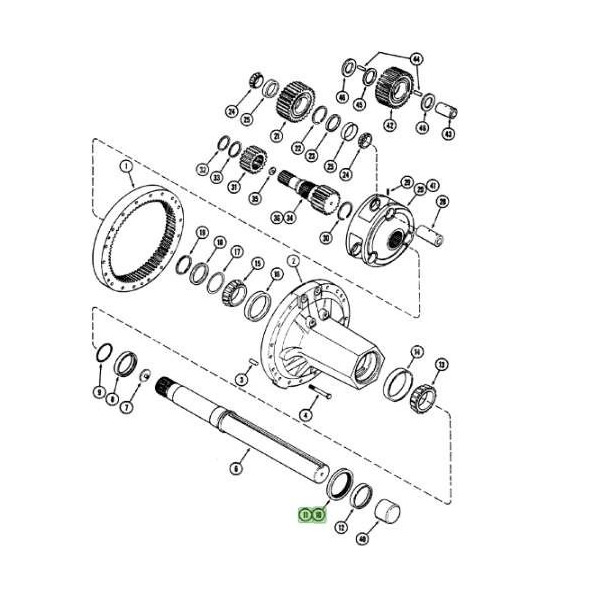 Uszczelniacz tylnej półosi 84842C1 87774784 143926C1 Case Magnum MX 210 240 150 170 7110 7130 7210 7230 7240 7250