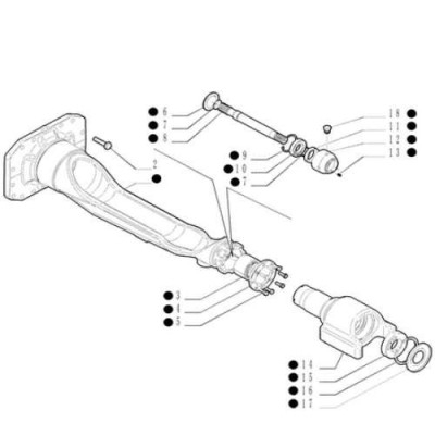 pierścień zabezpieczający wału napędowego New Holland T6.120, T6.125 TM115, TM120, TM125 Steyr Case PUMA 11061576