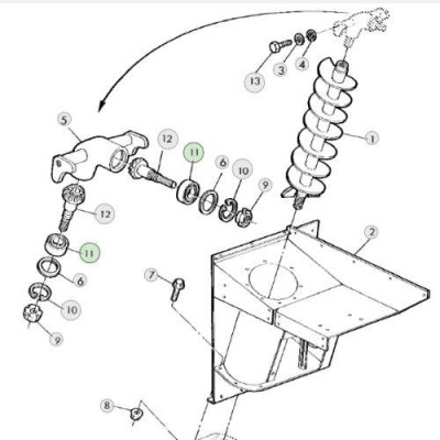 AZ37456 Łożysko przekładni wysypu FAG John Deere 2058,2056,2054,2066,2064,2256,2254, 2256,2258,2264,2266