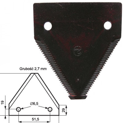 CT01-611203 Nożyk górnoryflowany