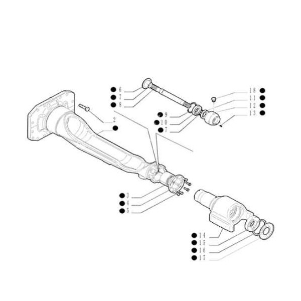 pokrywka wału napędowego new holland 5150371 TL100 , TL70 , TL80 , TL90 TL100A , TL70A , TL80A , TL90A