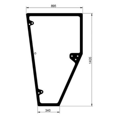JD-Z58641 Szyba Drzwi Lewa, john deere, 2056,2266,2258,