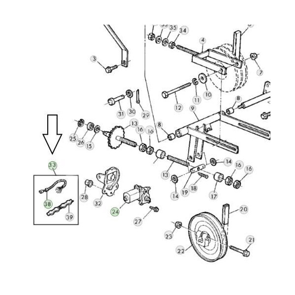 przewody wiązka Silnik regulacji obrotów wialni John Deere 2054 2056 2058 2064 2066 2254 2256 2266 2258 9540WTS  Case az51990