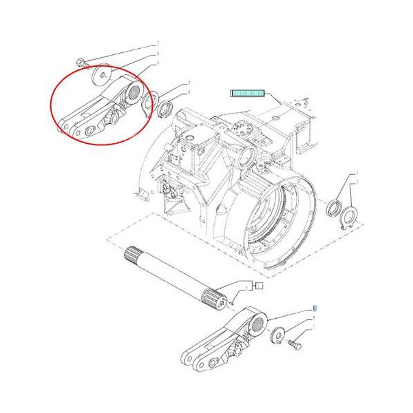 Ramię podnośnika lewe Case MXM175 MXM190 Puma CVX CVT Optum 270 CVX 300 CVX New Holland TM175 TM190 T7030 T7040 T7050 T7060 T7.2