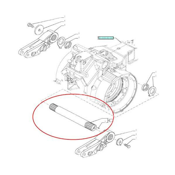 Wałek ramion podnośnika Case MXM175 MXM190 Puma CVX CVT Optum 270 CVX 300 CVX New Holland TM175 TM190 T7030 T7040 T7050 T7060 T7