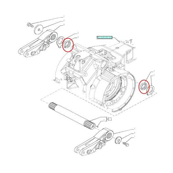 Uszczelniacz wałka podnośnika Case MXM175 MXM190 Puma CVX CVT Optum 270 CVX 300 CVX New Holland TM175 TM190 T7030 T7040 T7050 T7