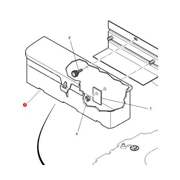 skrzynka nażedziowa na klucze Massey Ferguson  4245, 4255, 4265, 4270 5425, 5435, 5445, 5455, 5460, 5465 6265, 6270, 6280, 6290