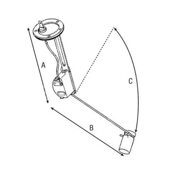 czujnik poziomu paliwa zbiornika Landini 6550, 7550, 8550, 10000, 12500, 13000, 14500, Massey Ferguson 1014 1024 1114 1134 14256