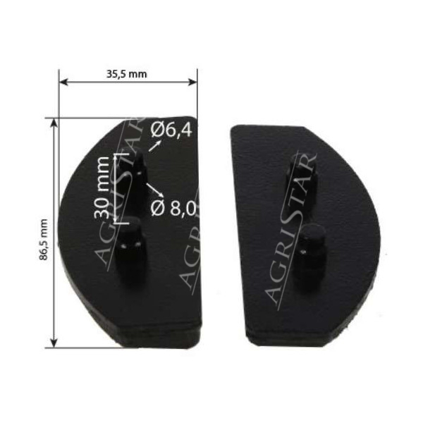 Klocki hamulcowe, okładziny hamulcowe Massey Ferguson 122, 130 0412-0010.0 , 1804077M92 , 1804693M91 , 1804693M92 , 3910279M91