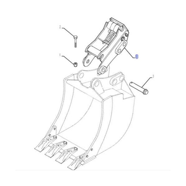 Szybkozłącze łyżki pazur New Holland 85801542 87677538 87677533 76579824 New Holland  Fiat Ford