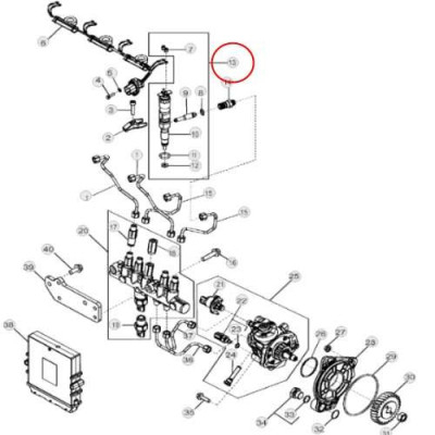 Wtryskiwacz wtrysk paliwa kompletny John Deere 6230 6330 6430 6530 6630 6830 6930 7430 7530 Premium 4045H PowerTech RE546782 RE5