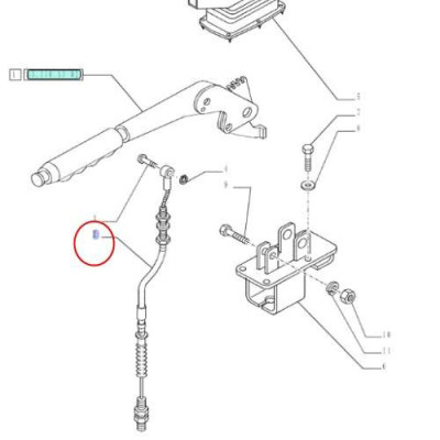 Linka hamulca ręcznego postoju Case Farmall 85A 75A 115A 105A JX75 JX70 JX100 JX80 JX90 New Holland TD5.65 TD5.75 TD5.85 TD5.95