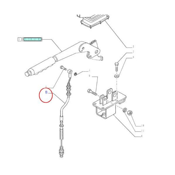 Linka hamulca ręcznego postoju Case Farmall 85A 75A 115A 105A JX75 JX70 JX100 JX80 JX90 New Holland TD5.65 TD5.75 TD5.85 TD5.95