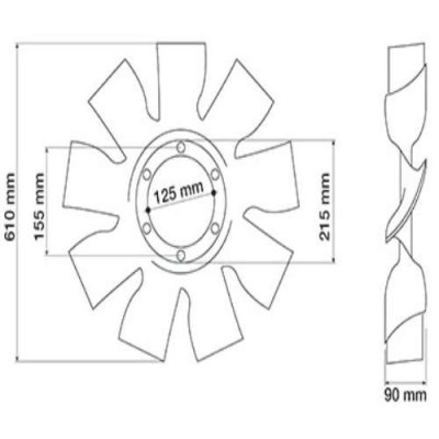 SUC8017 Wentylator Silnika Deutz Fahr