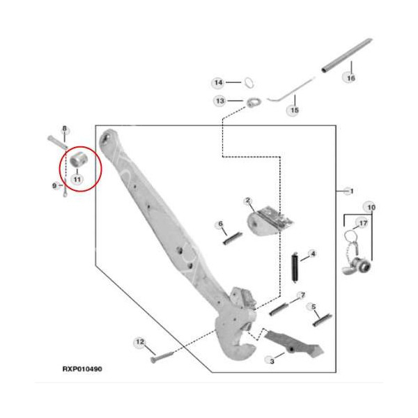 Tulejka cięgła dolnego ramion John Deere R108112 6800 6900 6810 6910 6820 6920 6830 6930 premium 6150M 6155M 6170M 6175M 6195M 6
