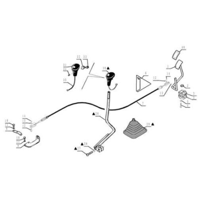 Linka gazu nożnego 278cm New Holland: LM415A LM425A LM435A LM445A   85825733
