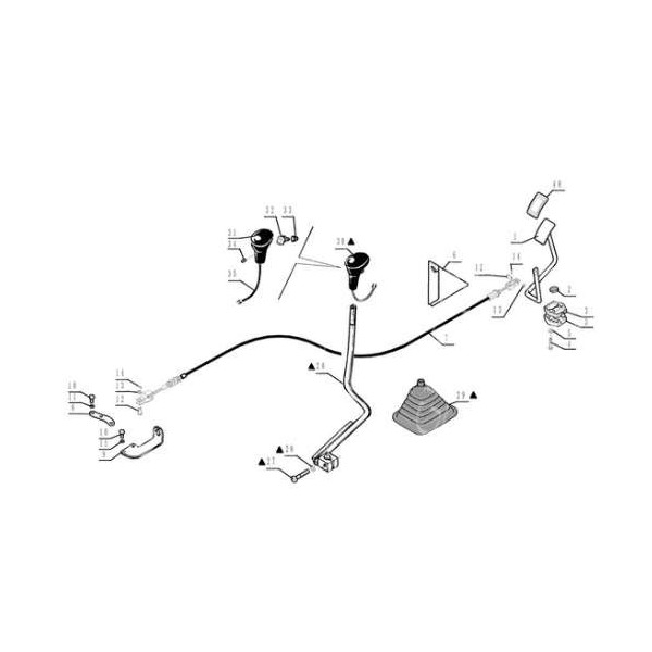 Linka gazu nożnego New Holland: LM415A LM425A LM435A LM445A   85825733