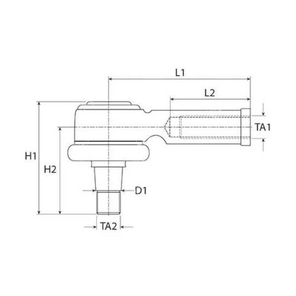 końcówka drążka kierowniczego przegub Ford IND 75, 83 - 233, 333, 231, 335 TL / TLB - 420 10 - 2310, 2610, 2810, 2910, 3610, 391