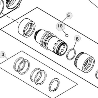 Zestaw uszczelnień gniazda szybkozłącza hydraulicznego John Deere 7700 7610 7710 7810 7630 7720 7820 7920 7730 7830 7930 8230 82