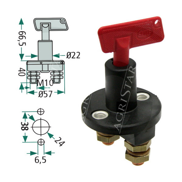 Wyłącznik prądu Hella Case
New Holland
Valtra
John Deere
Deutz-fahr
Massey Ferguson