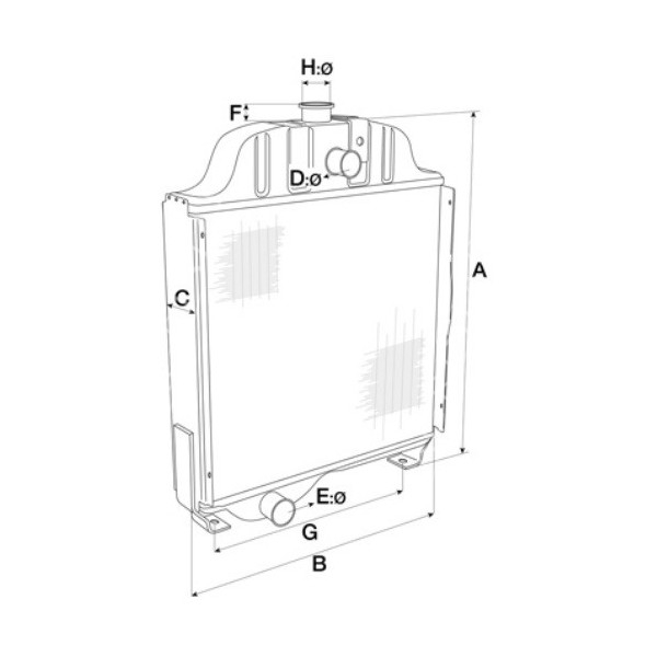 chłodnica wody new holland ford 83903964 83927156 83990194 87687383 C7NN8005N E0NN8005MA15M 2310, 2610, 2810, 2910, 3610