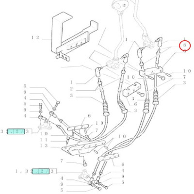 LIN1755 Schaltseil Case MXM Fiat M New Holland TM