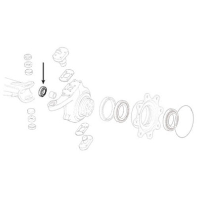 Uszczelniacz półosi zwrotnicy koła 48x65x11 combi Case 595 695sm 695sr