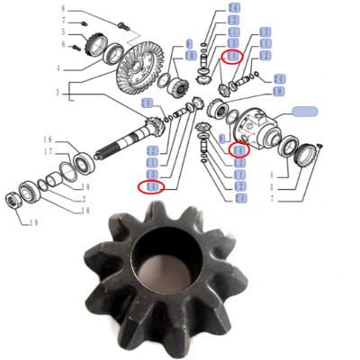 Satellitengetriebedifferential Case TX New Holland LM