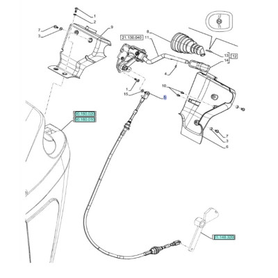 Rückwärtsgangkabel New Holland TD5.85, TD5.95, 47980701