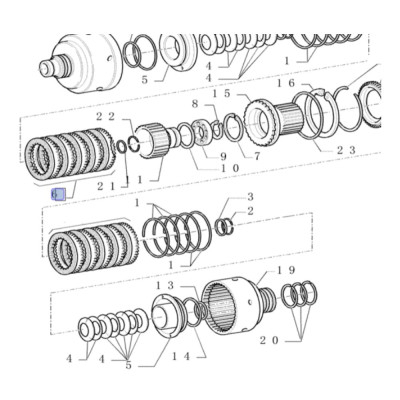 Zestaw komplet tarczek przekładek sprzęgła 5185943 87534848 Steyr 4095 4085 4105 Case FARMALL 105C 95C JXU JX1080U MXM 150 155