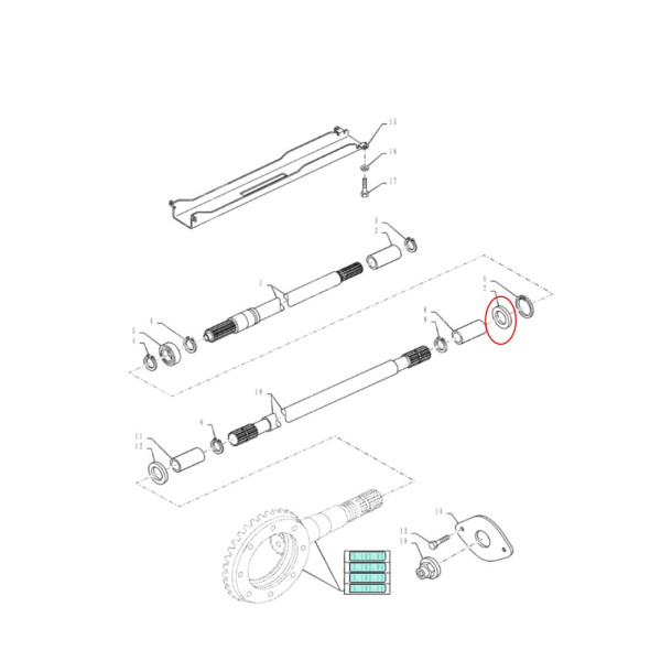 Uszczelniacz łącznika wału napędowego New Holland T6000 T7030 T7040 T7050 T7060 47134818 40x80x14/15 Case Optum Puma CVT CVX
