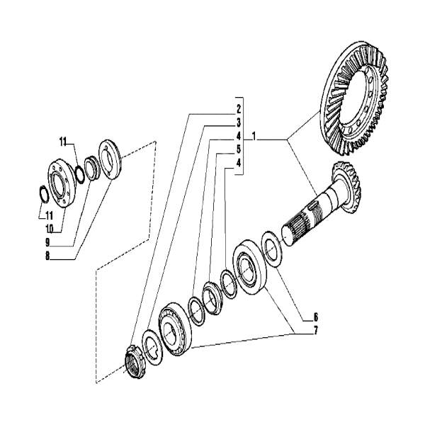 Wałek Ataku Z Kołem Z11/32 New Holland , Deutz 82932456 , 0.900.0677.0